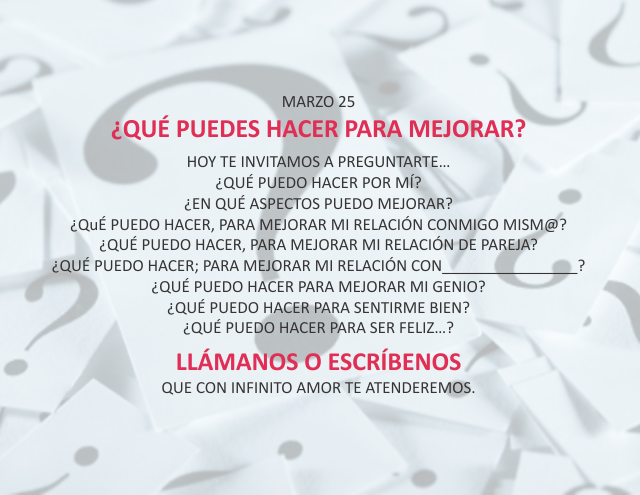 ¿Qué puedes hacer para mejorar?